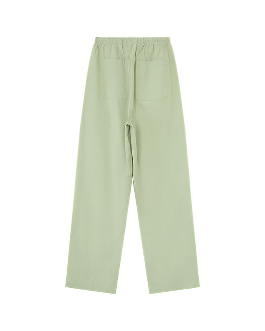Pantalon droit coton taille élastique