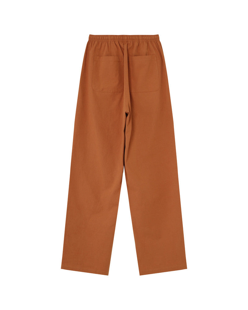 Rhode Pantalon Terracotta en coton avec taille élastique