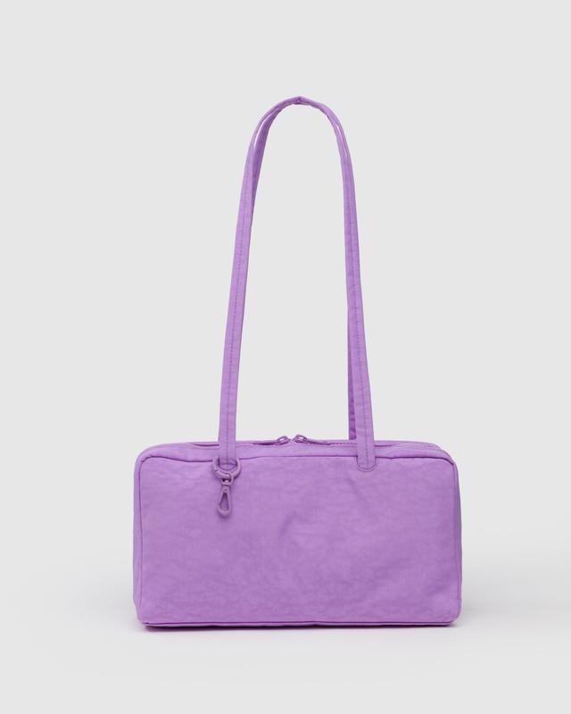 Sac Bowler vu de face – Silhouette rétro modernisée en rose lavande