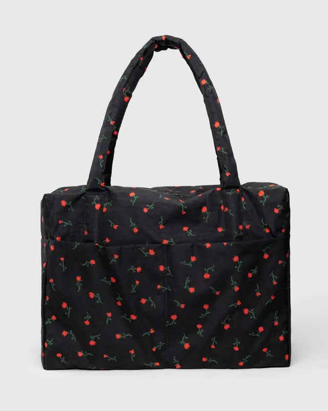Sac Cloud motif Fleur sauvage peinte – Vue de face avec deux grandes poches extérieures
