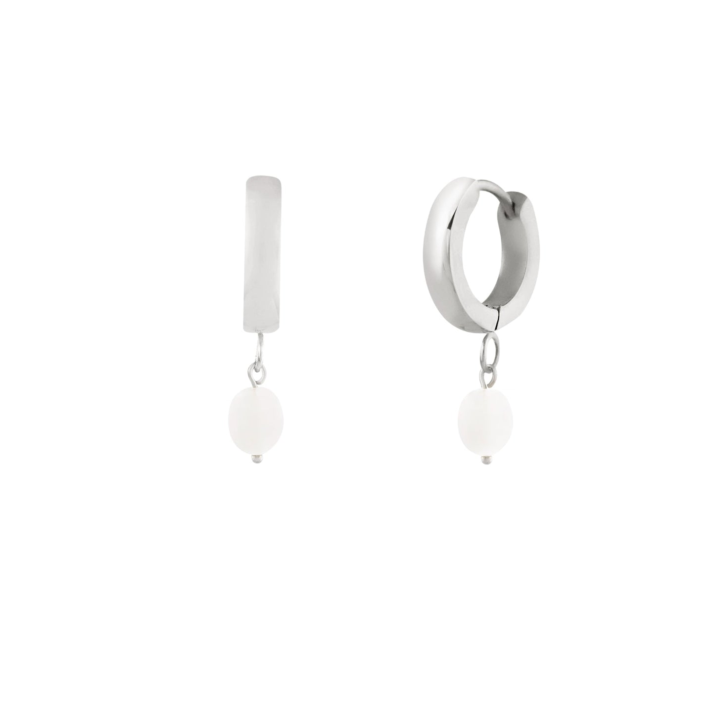 Rosé Argent Boucles d'oreilles