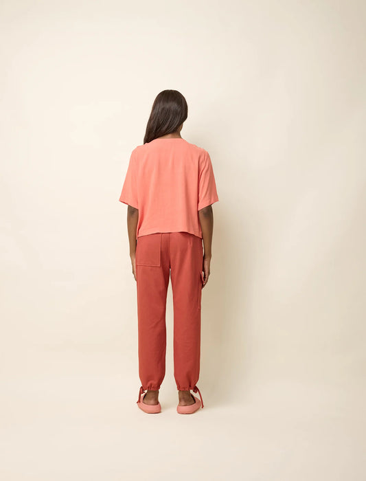 Vee Papaye T-shirt Coupe Ample Détail Triangle