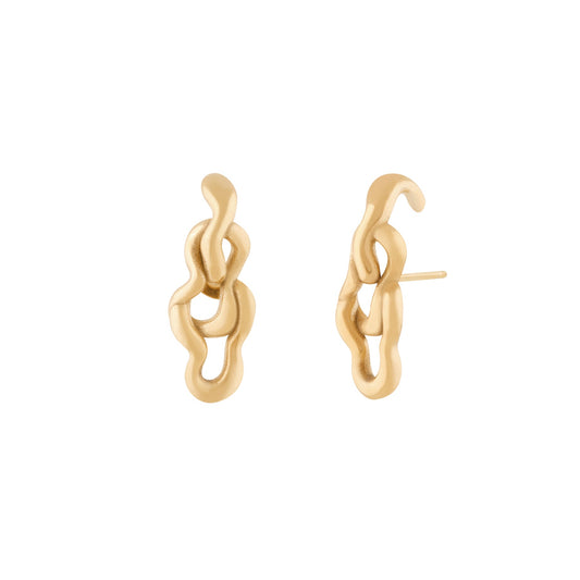 Brooklyn Or - Boucles d'oreilles organique