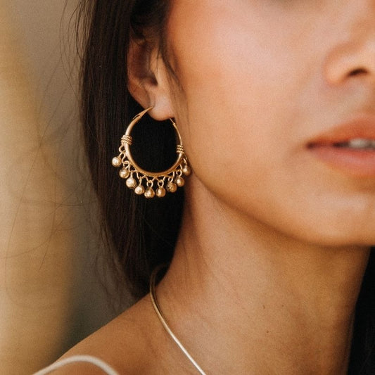 Wind Womxn Anneaux en Laiton avec Cloches