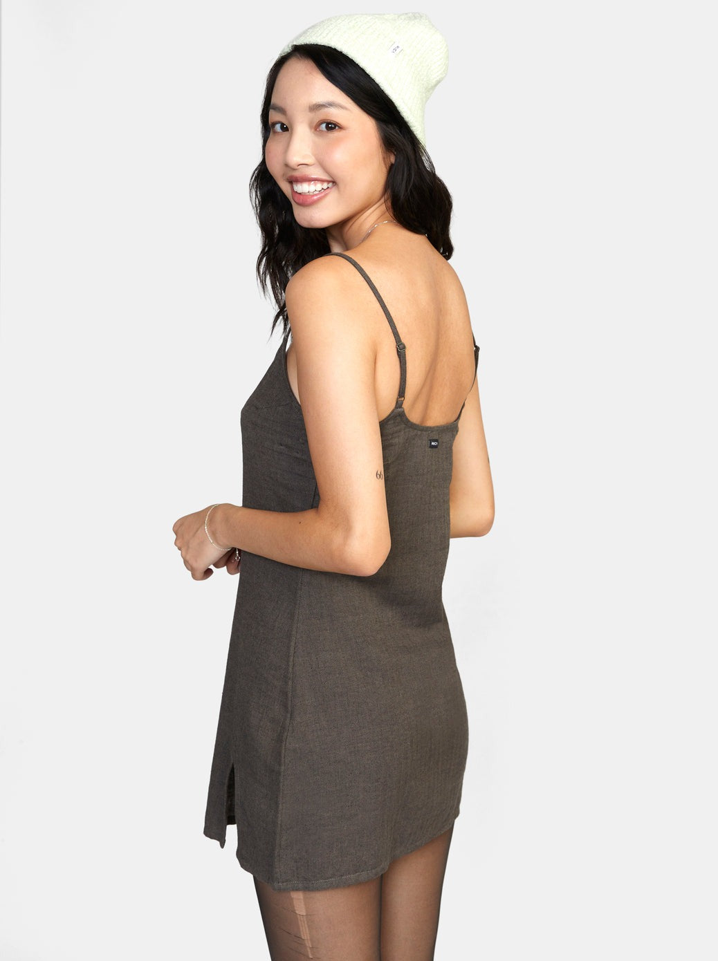Slip Up Olive Black Robe tunique