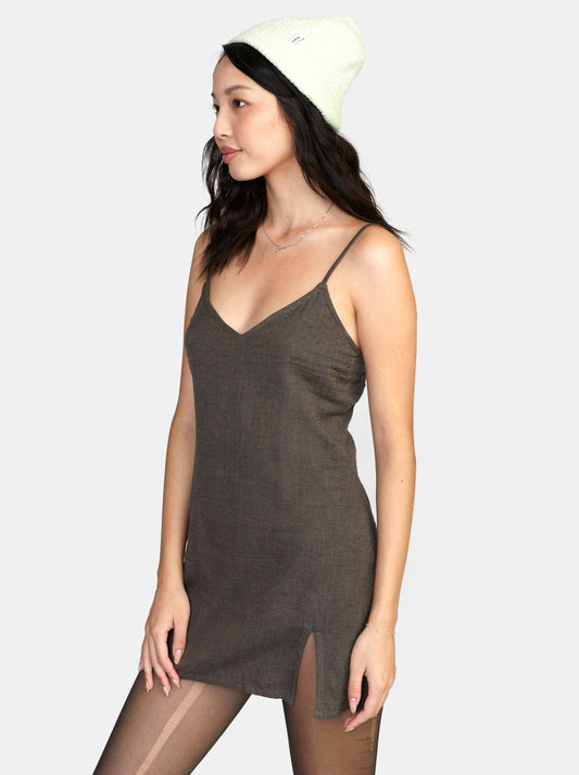 Slip Up Olive Black Robe tunique