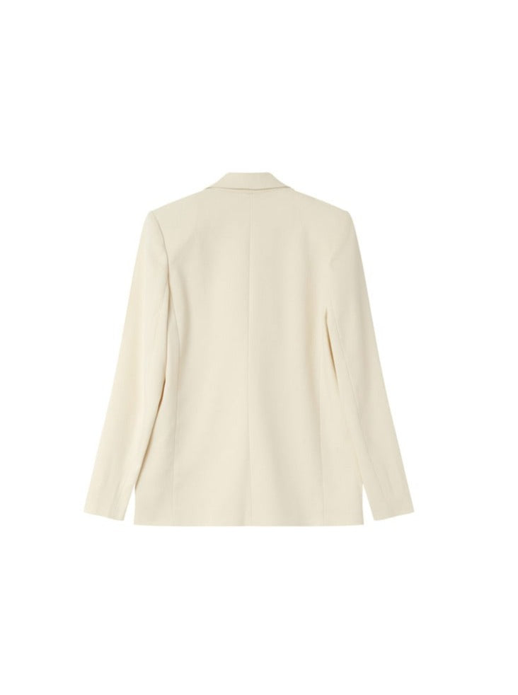 Inaya Crême - Blazer chic texturé
