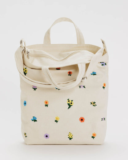 Duck ZIP Embroidered Ditsy Floral Cabas