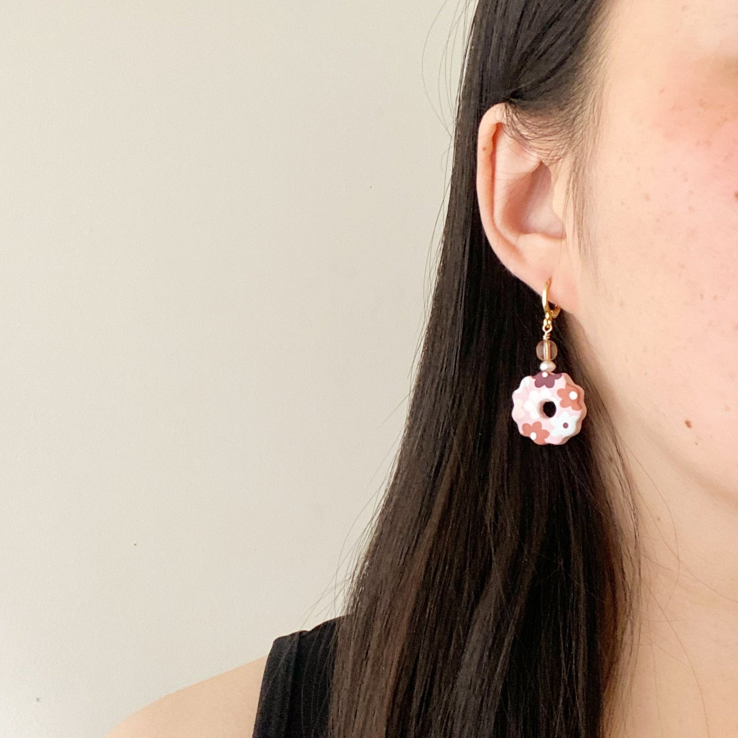 Retro Daisy Donuts Boucles d'oreilles