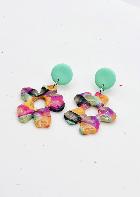 Fleur Multi Boucles d'oreilles