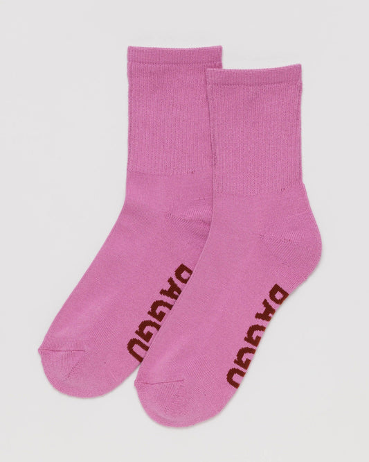 Ribbed Extra Pink Chaussette