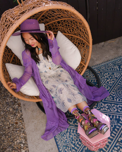 Magic Mushrooms - Chaussettes transparentes résistantes ultra tendances