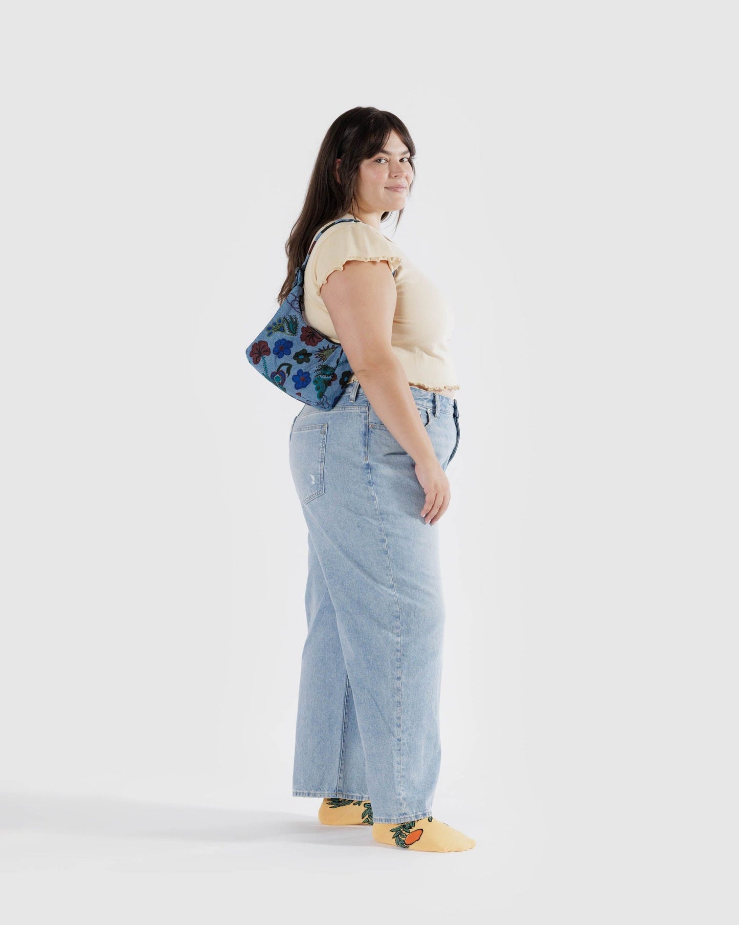 Shoulder Mini Digital Denim Birds Sac