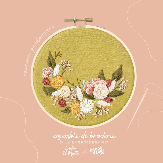 Couronne printanière Kit de broderie