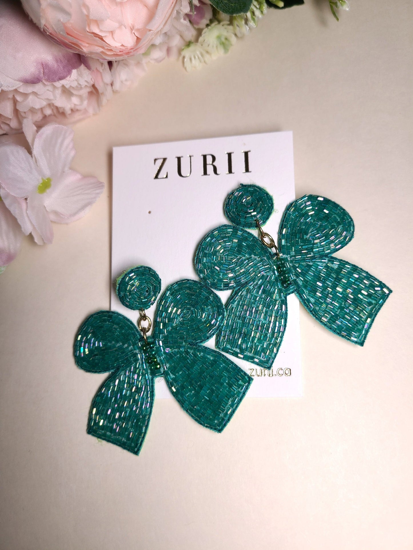 Sophia Vert Boucles d'oreilles