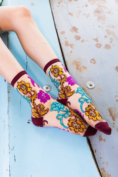 Gem Garden Crew - Chaussettes transparentes résistantes ultra tendances