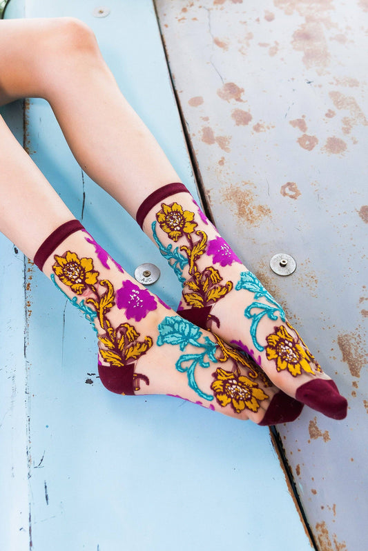 Gem Garden Crew - Chaussettes transparentes résistantes ultra tendances