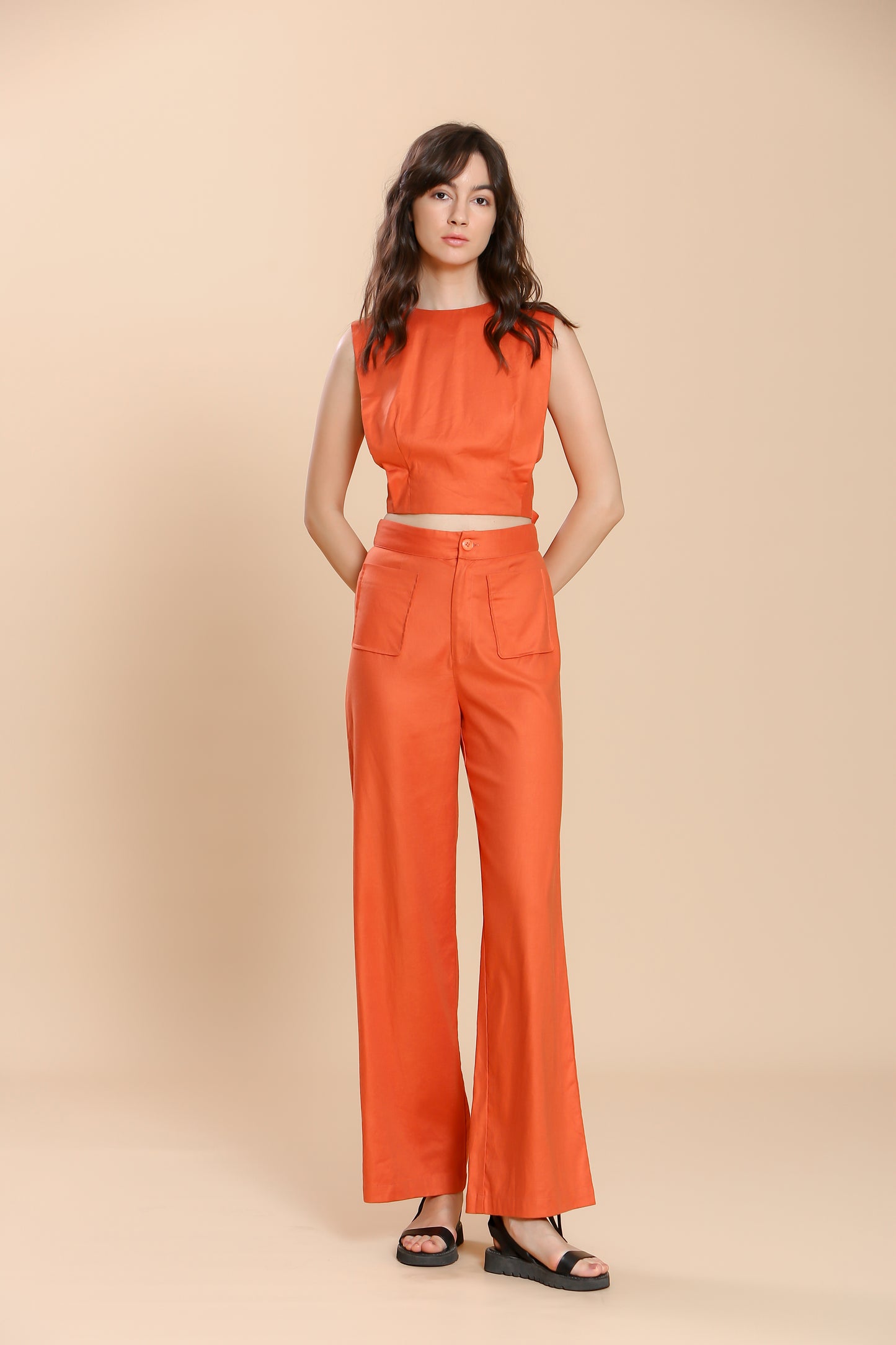 Palma Orange Blouse