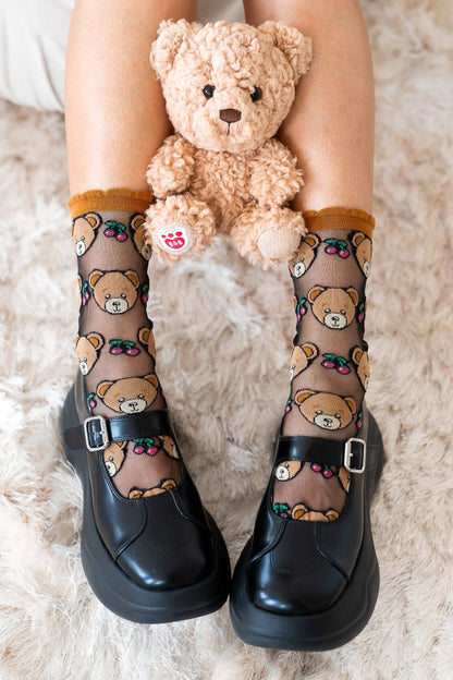 Teddy Bear - Chaussettes transparentes résistantes ultra tendances
