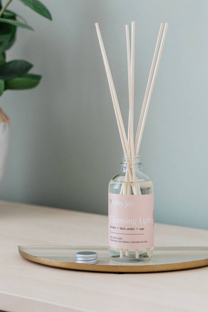 Lumière nettoyante - Diffuseur à roseaux parfum linge frais longue durée