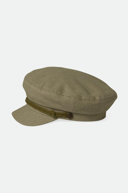 Casquette vert rayée