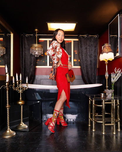 Flaming Cheetah - Chaussettes transparentes