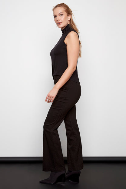 Valerie Noir - Pantalon confortable évasé