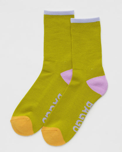 Ribbed Citron Mix Chaussette