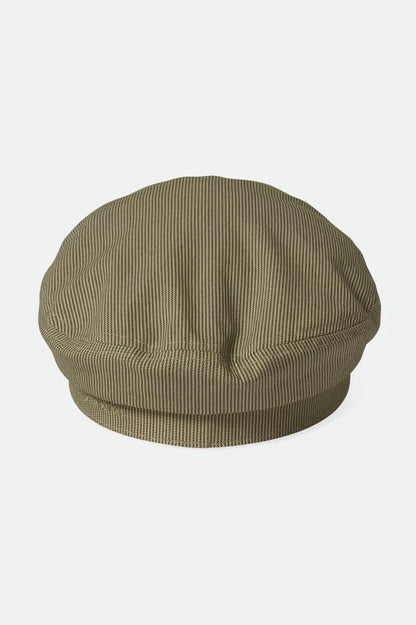 Casquette vert rayée