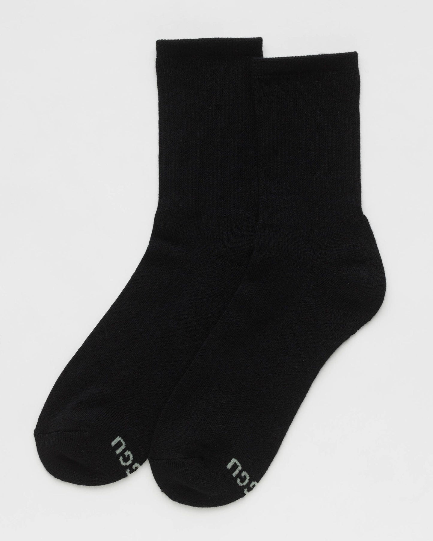Ribbed Black Chaussette