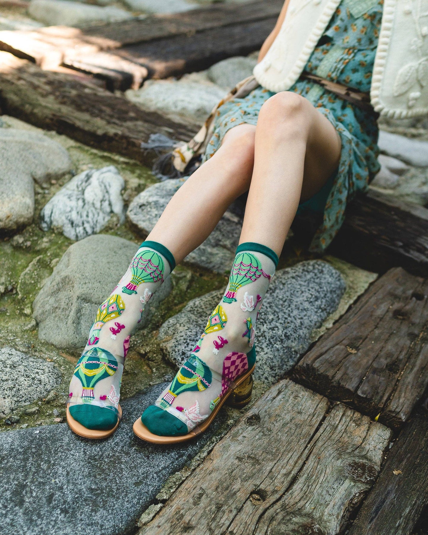 Montgolfière - Chaussettes transparentes résistantes ultra tendances