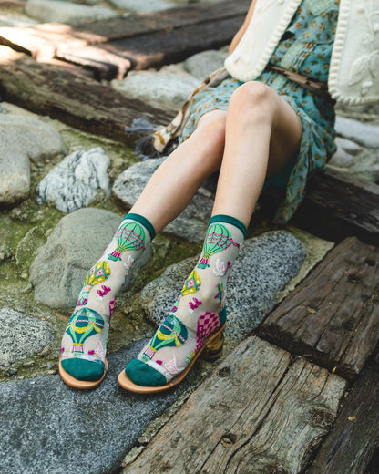 Montgolfière - Chaussettes transparentes résistantes ultra tendances