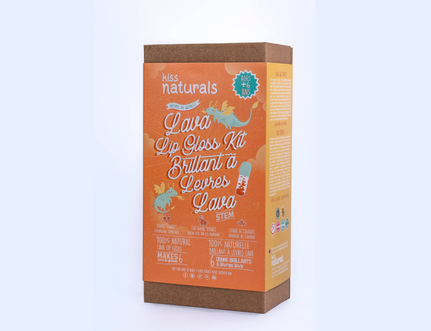 Kit de brillant à lèvres Kiss Naturals DIY Lava (enfants)