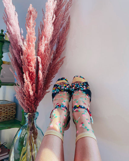 Rosettes - Chaussettes transparentes résistantes ultra tendances