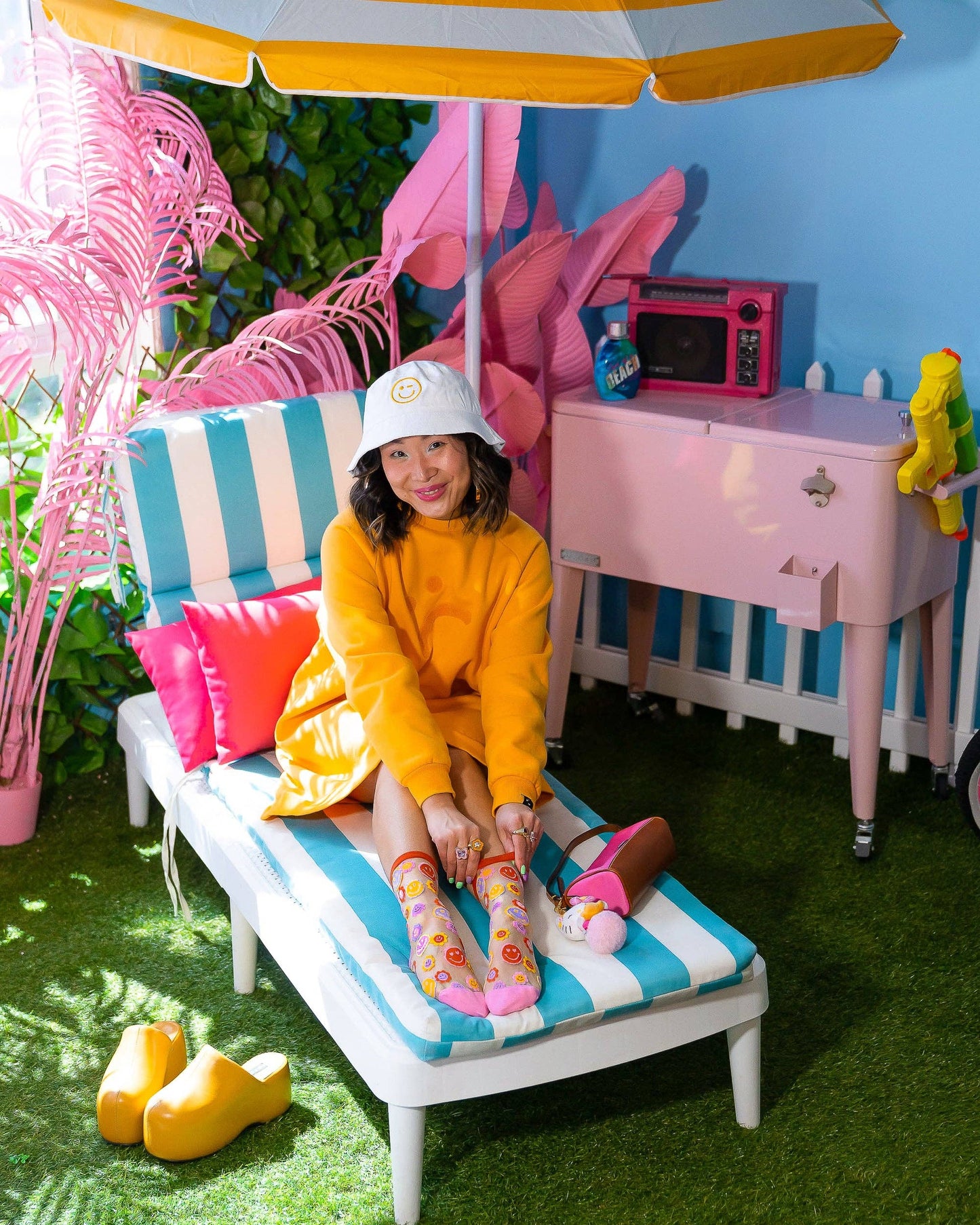 Smiley Face - Chaussettes transparentes