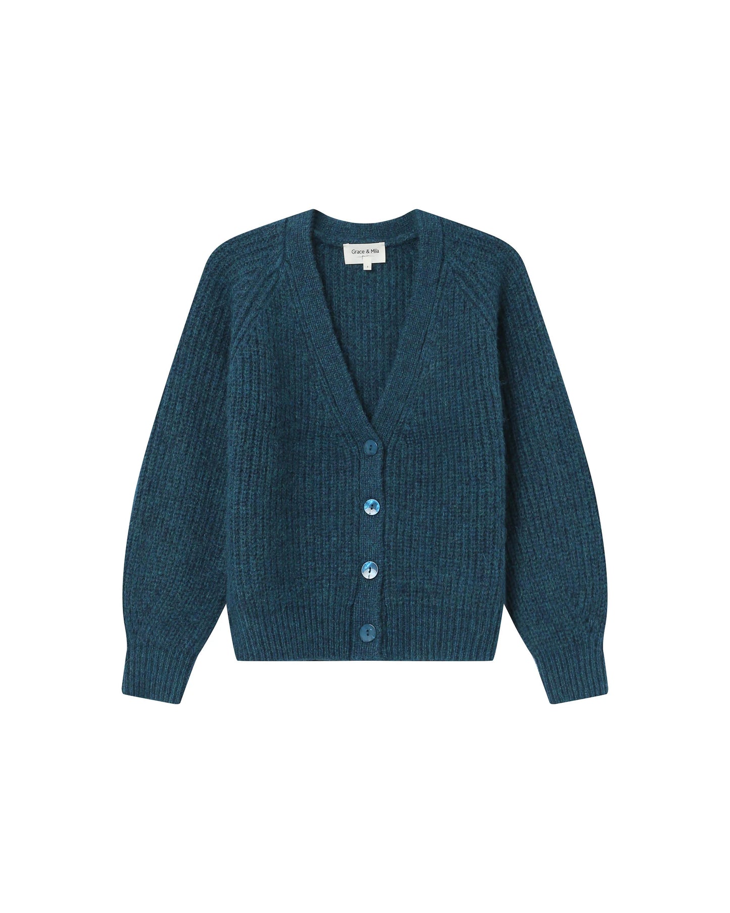 Saluda Émeraude - Cardigan en laine ample douillet