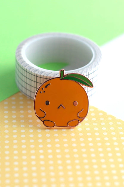 Clémentine - Épinglette fruit mignon