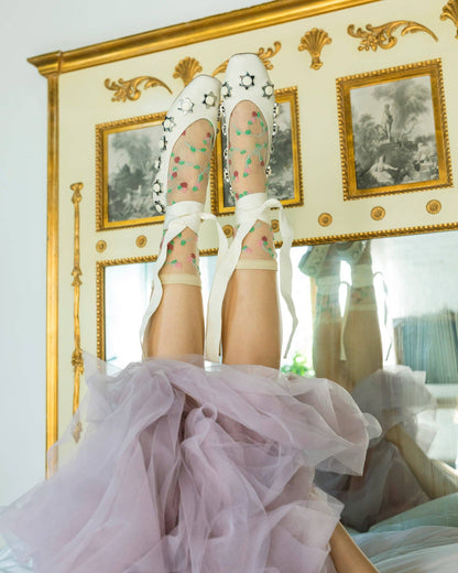 Rosettes - Chaussettes transparentes résistantes ultra tendances