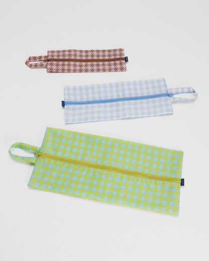 3D Pixel Gingham Pochette de rangement