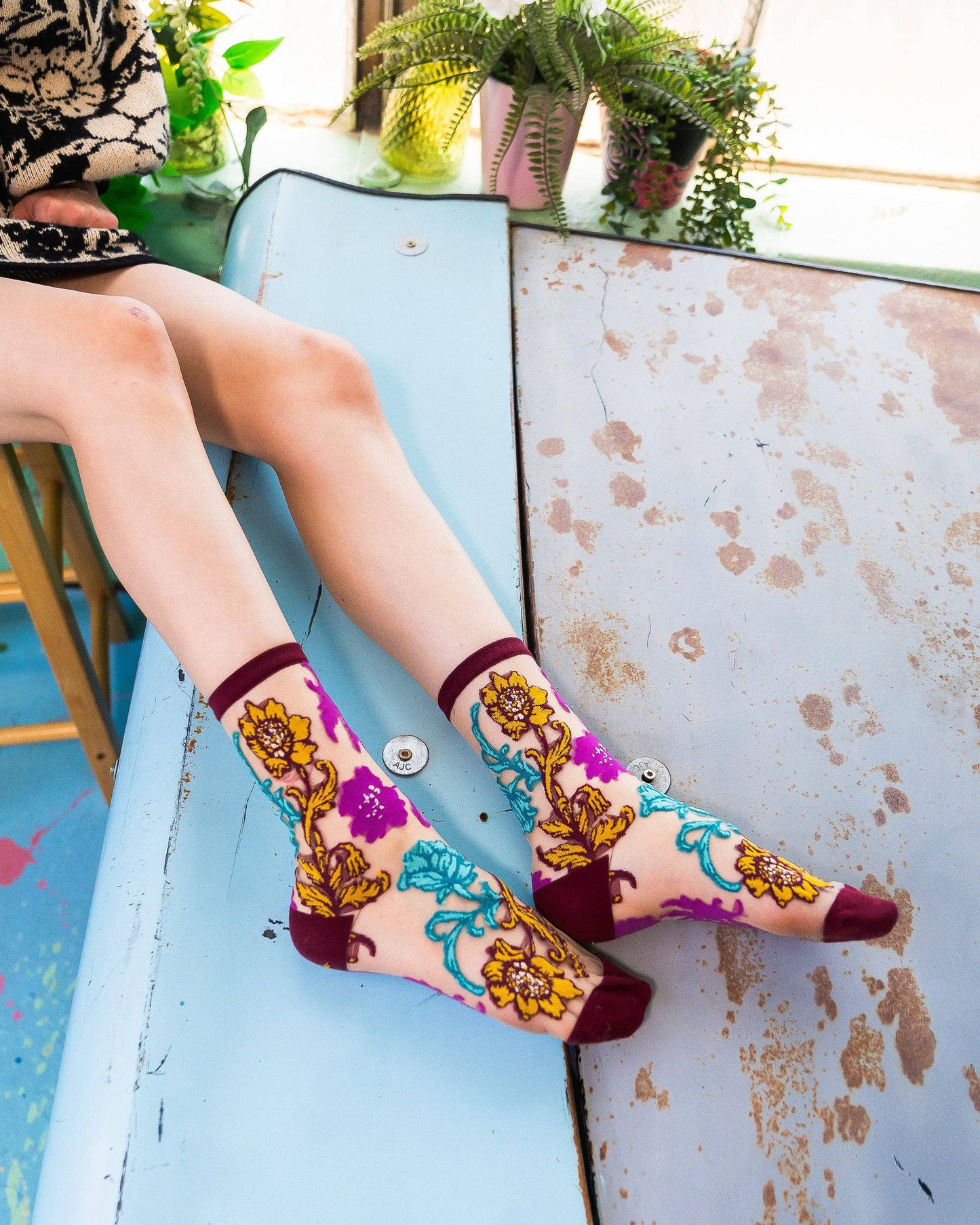 Gem Garden Crew - Chaussettes transparentes résistantes ultra tendances