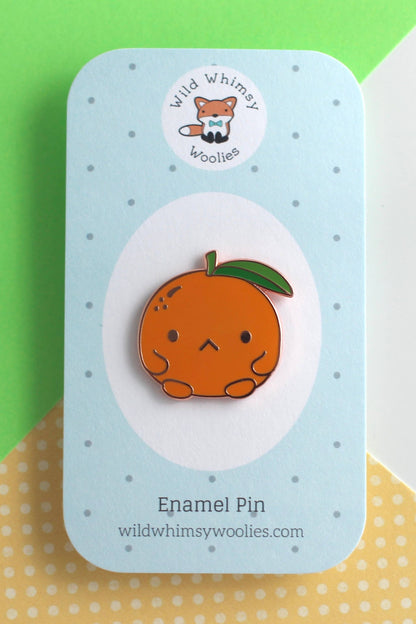 Clémentine - Épinglette fruit mignon