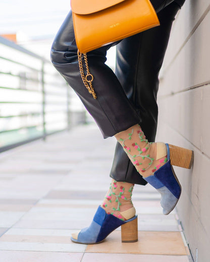 Rosettes - Chaussettes transparentes résistantes ultra tendances