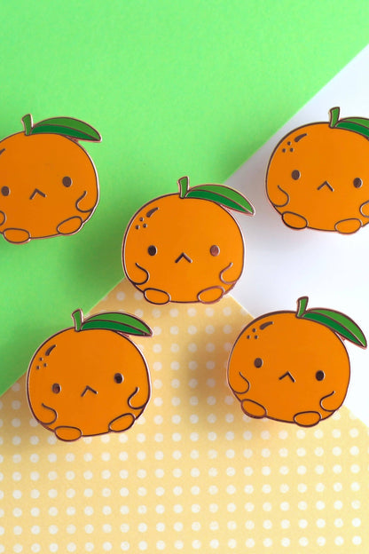 Clémentine - Épinglette fruit mignon