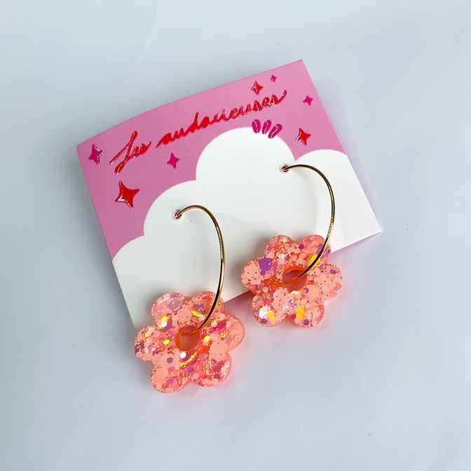 Alexandrine Sorbet à la Pêche Boucles d'oreilles