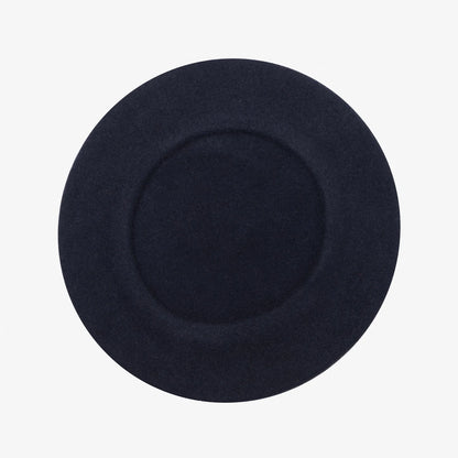 Bleu marine - Béret classique en laine