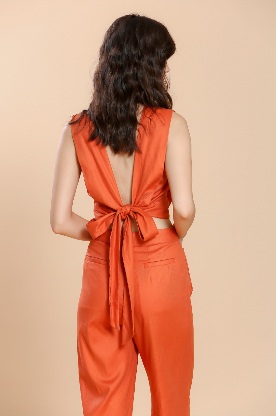 Palma Orange Blouse