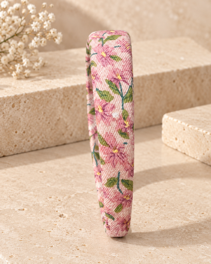 Serre-tête floral - Accessoire cheveux rembourré au style romantique