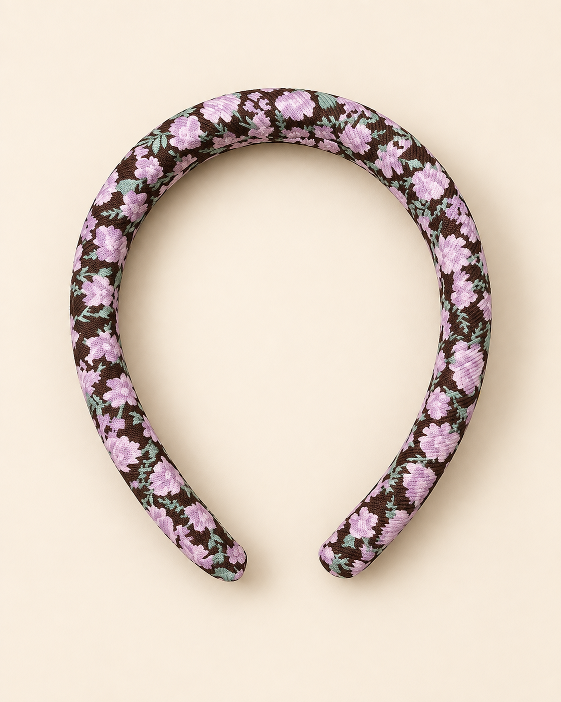 Serre-tête floral - Accessoire cheveux rembourré au style romantique