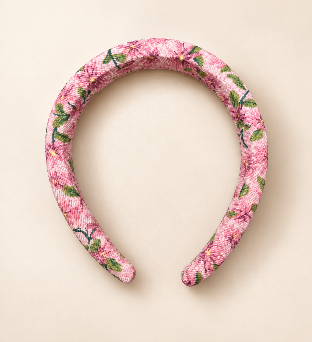 Serre-tête floral - Accessoire cheveux rembourré au style romantique
