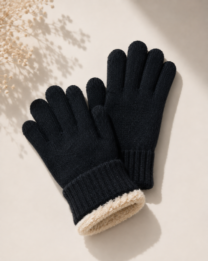 Hero Noir - Gant d'hiver chaud fourré tactile